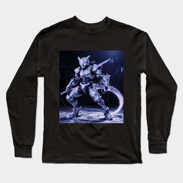 Mecha Cyber-Ninja Psychic Legendary Long Sleeve T-Shirt by CodigoCero